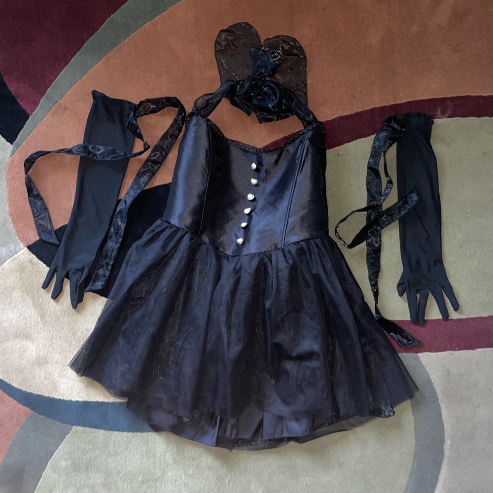 Plus dream of you mini dress with matching gloves